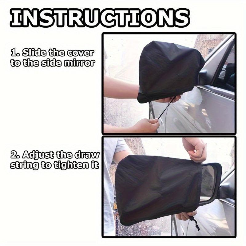 2pcs Snow Ice Car Mirror Frost Guard Waterproof Cover Protection