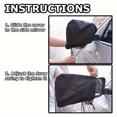 2pcs Snow Ice Car Mirror Frost Guard Waterproof Cover Protection