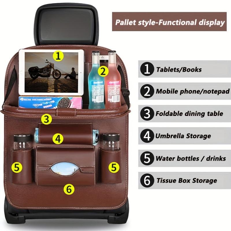 Faux Leather Car Storage Bag & Tray Upgrade