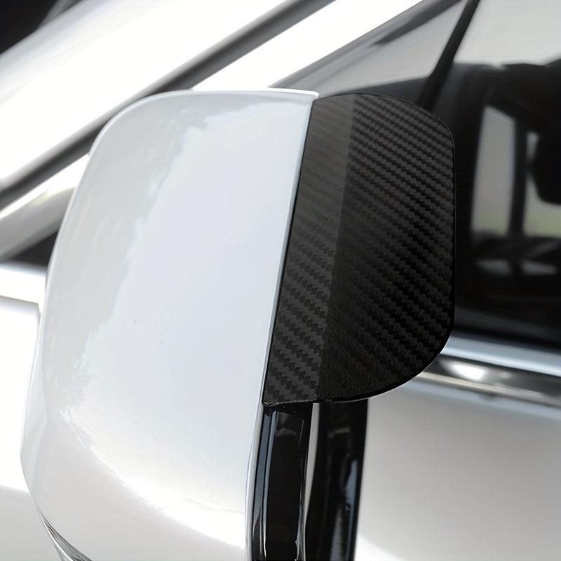 2PCS Carbon Fiber Rearview Mirror Rain Visor Guard