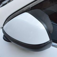 2PCS Carbon Fiber Rearview Mirror Rain Visor Guard