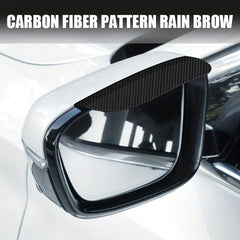 2PCS Carbon Fiber Rearview Mirror Rain Visor Guard