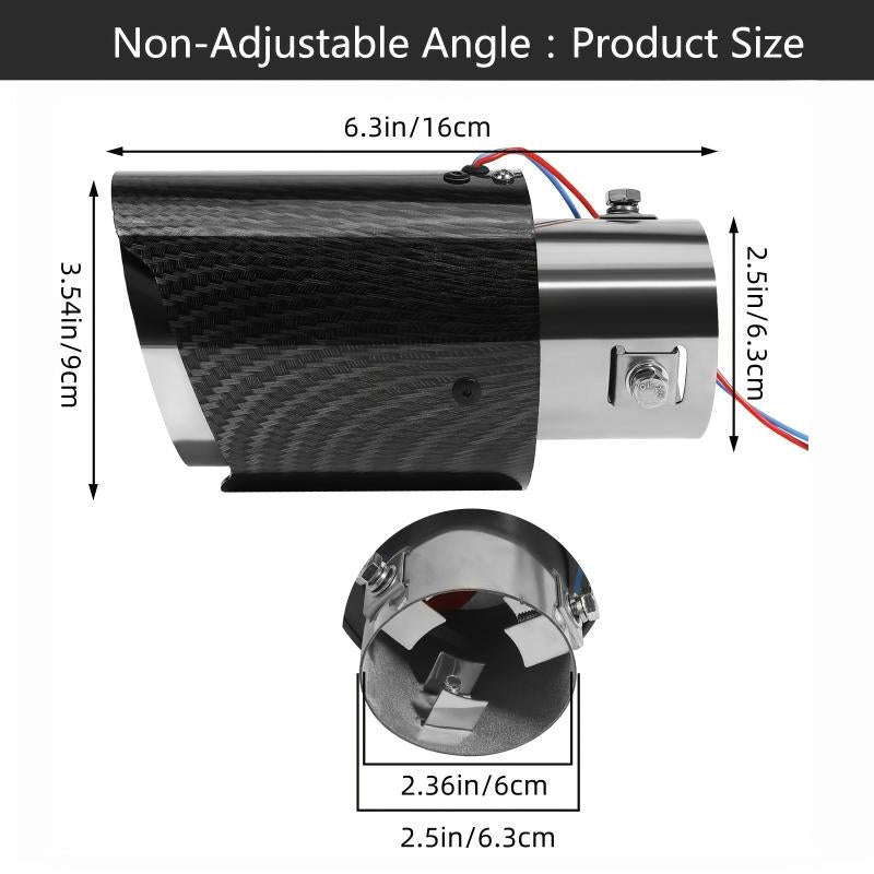 Carbon Fiber Racing Tailpipe Light 2.5 inch Intake Elbow