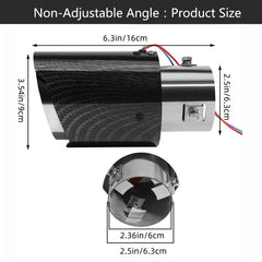 Carbon Fiber Racing Tailpipe Light 2.5 inch Intake Elbow