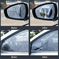 2pcs Car Anti Rain Clear Film Rear Lenses Protection Waterproof Film
