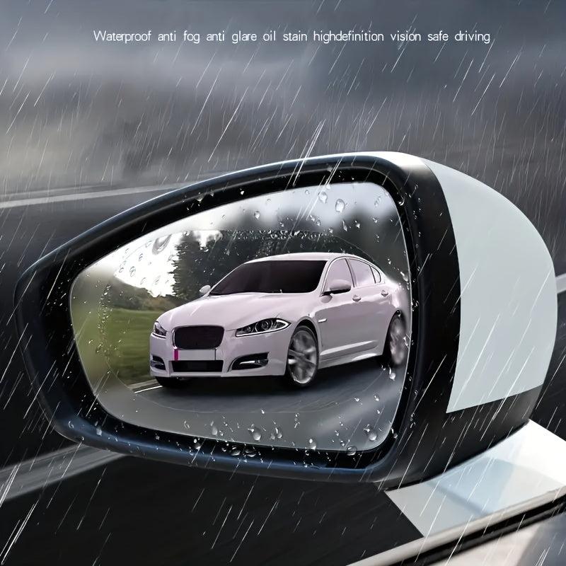 2pcs Car Anti Rain Clear Film Rear Lenses Protection Waterproof Film