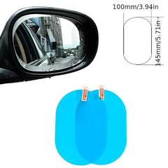 2pcs Car Anti Rain Clear Film Rear Lenses Protection Waterproof Film