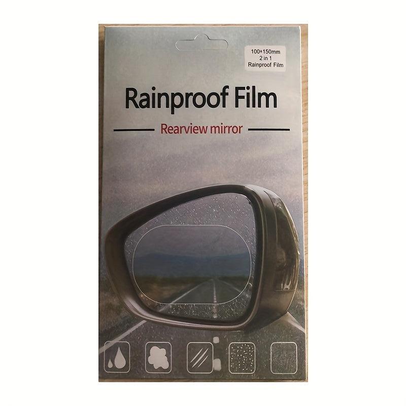 2pcs Car Anti Rain Clear Film Rear Lenses Protection Waterproof Film
