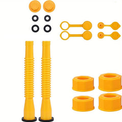 Gas Can Spout Replacement Nozzle Kit w/Flexible Nozzles, Gasket, Cap, Fuel Vent