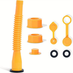 Gas Can Spout Replacement Nozzle Kit w/Flexible Nozzles, Gasket, Cap, Fuel Vent
