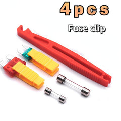 4pcs Car Fuse Clamp Insurance Sheet Clip Extractor Small Medium Mini
