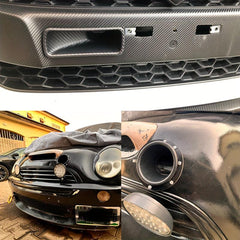 1pc Car Front Bumper Intake Air Turbo Inlet Kit Carbon Fiber Look