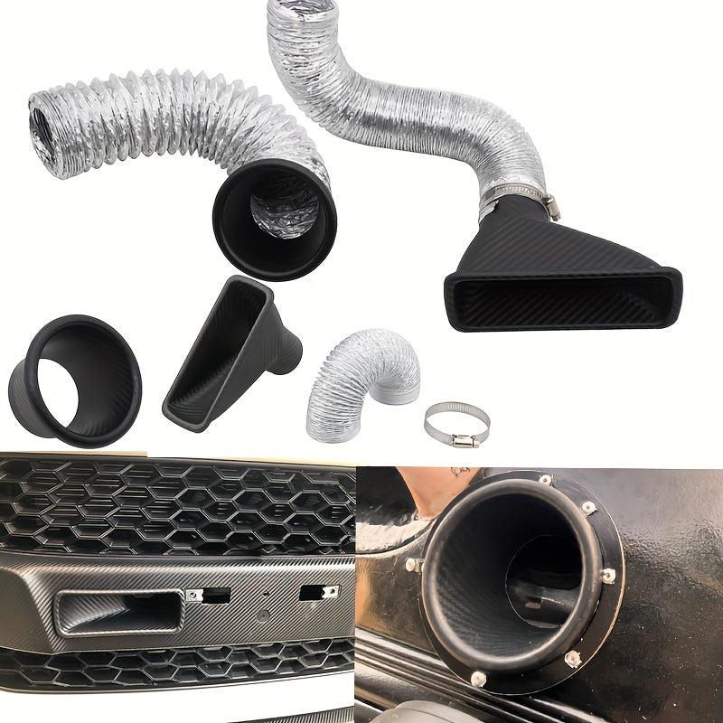 1pc Car Front Bumper Intake Air Turbo Inlet Kit Carbon Fiber Look