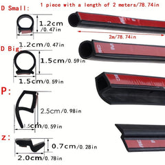 Car Door Sealing Strip Rubber Sound Insulation Dust Prevention Strong Adhesive