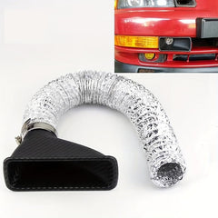 Car Front Bumper Air Intake Pipe Kit ABS Turbine Inlet Carbon Fiber Look