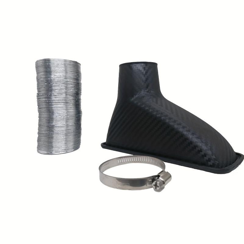 Car Front Bumper Air Intake Pipe Kit ABS Turbine Inlet Carbon Fiber Look