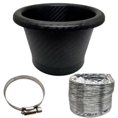 Universal Front Bumper Air Intake Turbo Turbine Inlet Pipe Funnel Kit