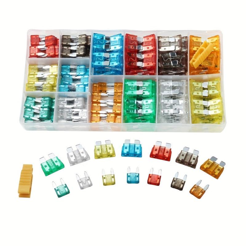 220pcs Car Blade Fuse Box Assortment Fuses Set For Trucks RV SUV Boat Motorcycle
