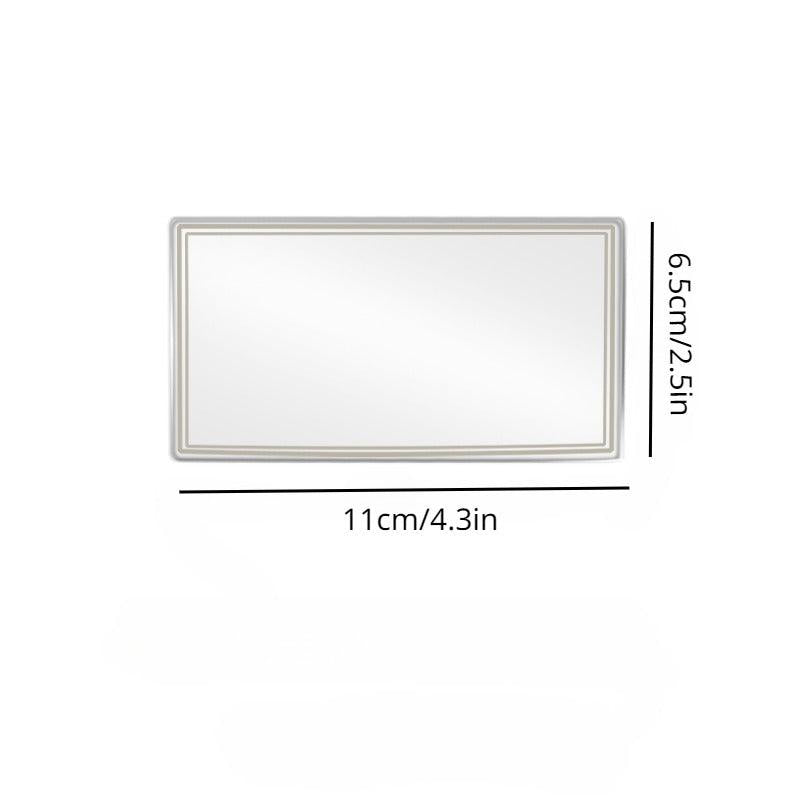 Small Car Sun Visor Makeup Mirror HD Stainless Steel Rearview Mirror