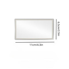 Small Car Sun Visor Makeup Mirror HD Stainless Steel Rearview Mirror
