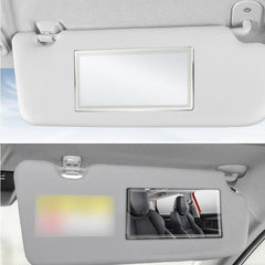 Small Car Sun Visor Makeup Mirror HD Stainless Steel Rearview Mirror