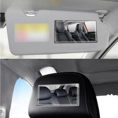 Small Car Sun Visor Makeup Mirror HD Stainless Steel Rearview Mirror