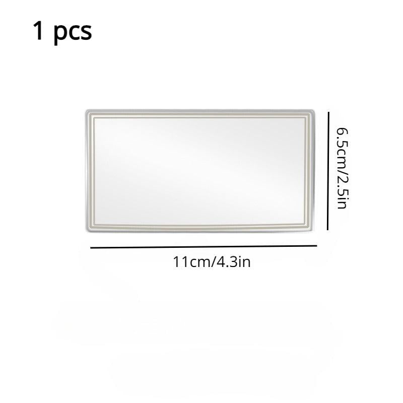 Small Car Sun Visor Makeup Mirror HD Stainless Steel Rearview Mirror
