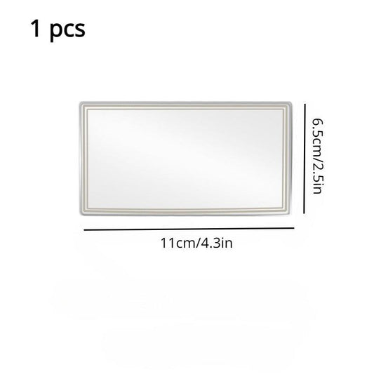 Small Car Sun Visor Makeup Mirror HD Stainless Steel Rearview Mirror
