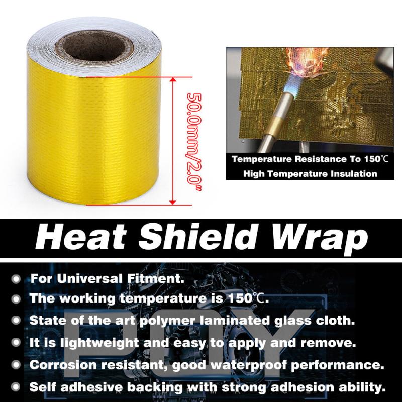 2'' Thermal Exhaust Tape Air Intake Heat Insulation Shield Wrap