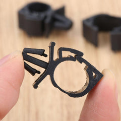 10pcs Car Wiring Harness Fastener Clips Corrugated Pipe Tie Wrap Cable Clamp