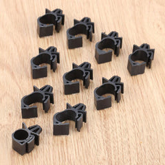 10pcs Car Wiring Harness Fastener Clips Corrugated Pipe Tie Wrap Cable Clamp
