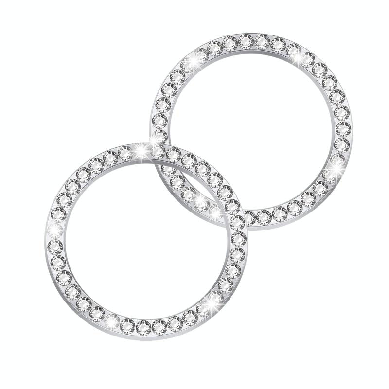 Crystal Double Rhinestone Car Engine Start Stop Decoration Rings