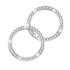 Crystal Double Rhinestone Car Engine Start Stop Decoration Rings