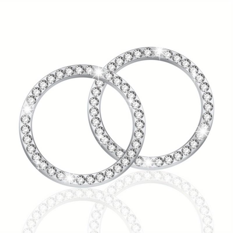 Crystal Double Rhinestone Car Engine Start Stop Decoration Rings