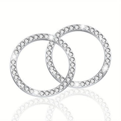 Crystal Double Rhinestone Car Engine Start Stop Decoration Rings