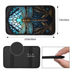 Dragonfly Car Armrest Cover Soft Cushion Handrail Box Universal Decoration