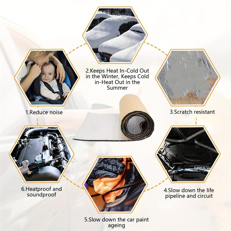 Car Acoustic Thermal Sound Deadener Mat 50x200cm