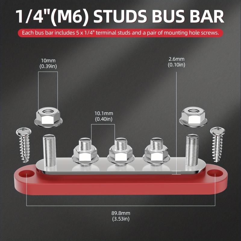 150A Bus Bar Terminal Block 48V 300V DC AC w/ Cover for Automotive Marine