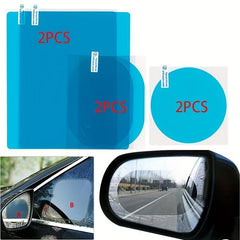 4pcs Car Rearview Mirror Rainproof Film Clear Vision on Rainy Days