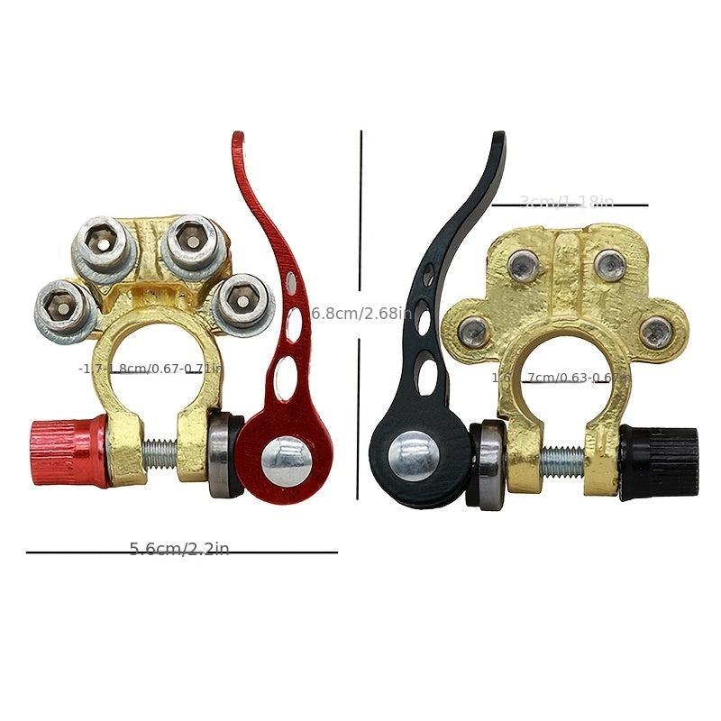 2pcs Brass Car Terminal Connectors 4 Way Quick Release Disconnect Heavy Duty