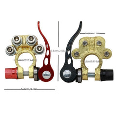 2pcs Brass Car Terminal Connectors 4 Way Quick Release Disconnect Heavy Duty
