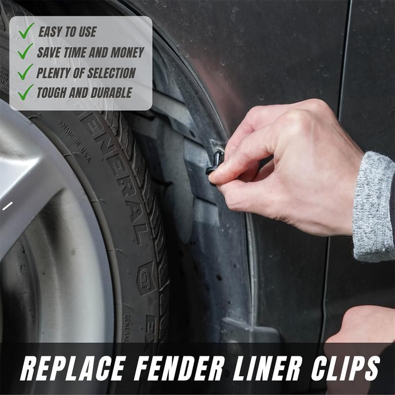 190pcs Bumper Clips Plastic Rivets Fasteners Push Retainer Kit