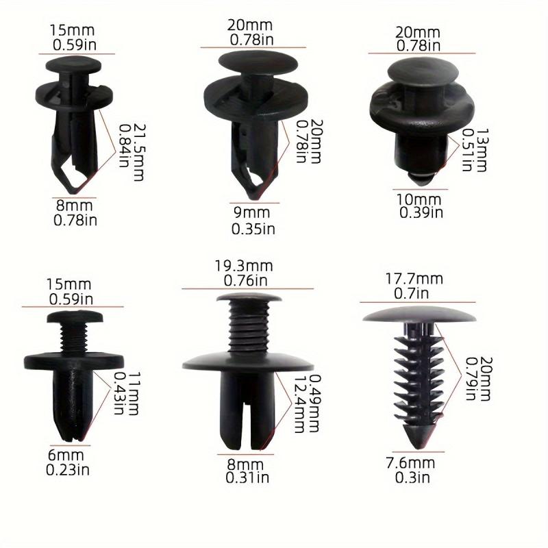190pcs Bumper Clips Plastic Rivets Fasteners Push Retainer Kit
