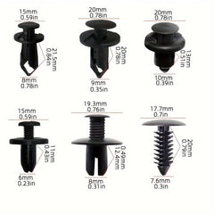 190pcs Bumper Clips Plastic Rivets Fasteners Push Retainer Kit