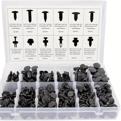 190pcs Bumper Clips Plastic Rivets Fasteners Push Retainer Kit