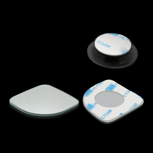 2pcs Adjustable HD Glass Convex Blind Spot Mirror Rain Shade