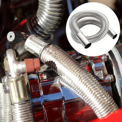 Stainless Steel Exhaust Hose for Generator and Car - 2 Clamps Included