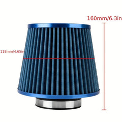 High Flow Car Air Filter Induction Kit 3in 77mm Cold Air Intake