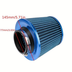 High Flow Car Air Filter Induction Kit 3in 77mm Cold Air Intake