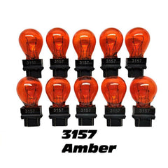 10pcs 3157 Clear White&Amber Tail Signal Brake Light Bulb Lamp Bright